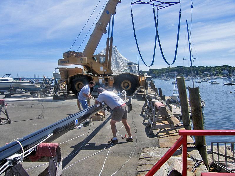 new_mast_install23.JPG - New Mast on Stands prior to install- wiring work